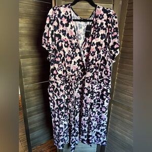 Torrid leopard print wrap dress NWT